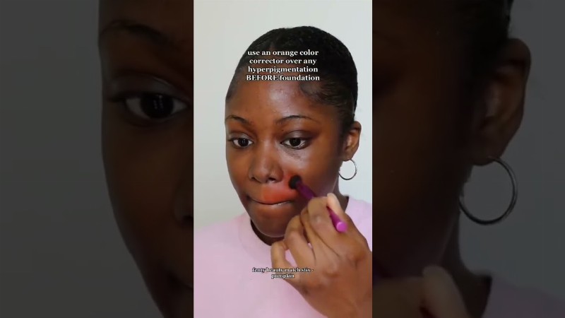 How To Correct Hyperpigmentation For Even Foundation Application With Orange Color Corrector! 👀
